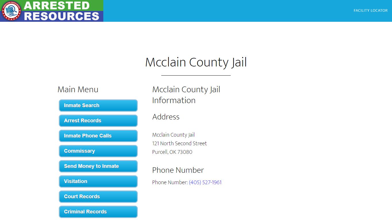 Mcclain County Jail - Inmate Search - Purcell, OK