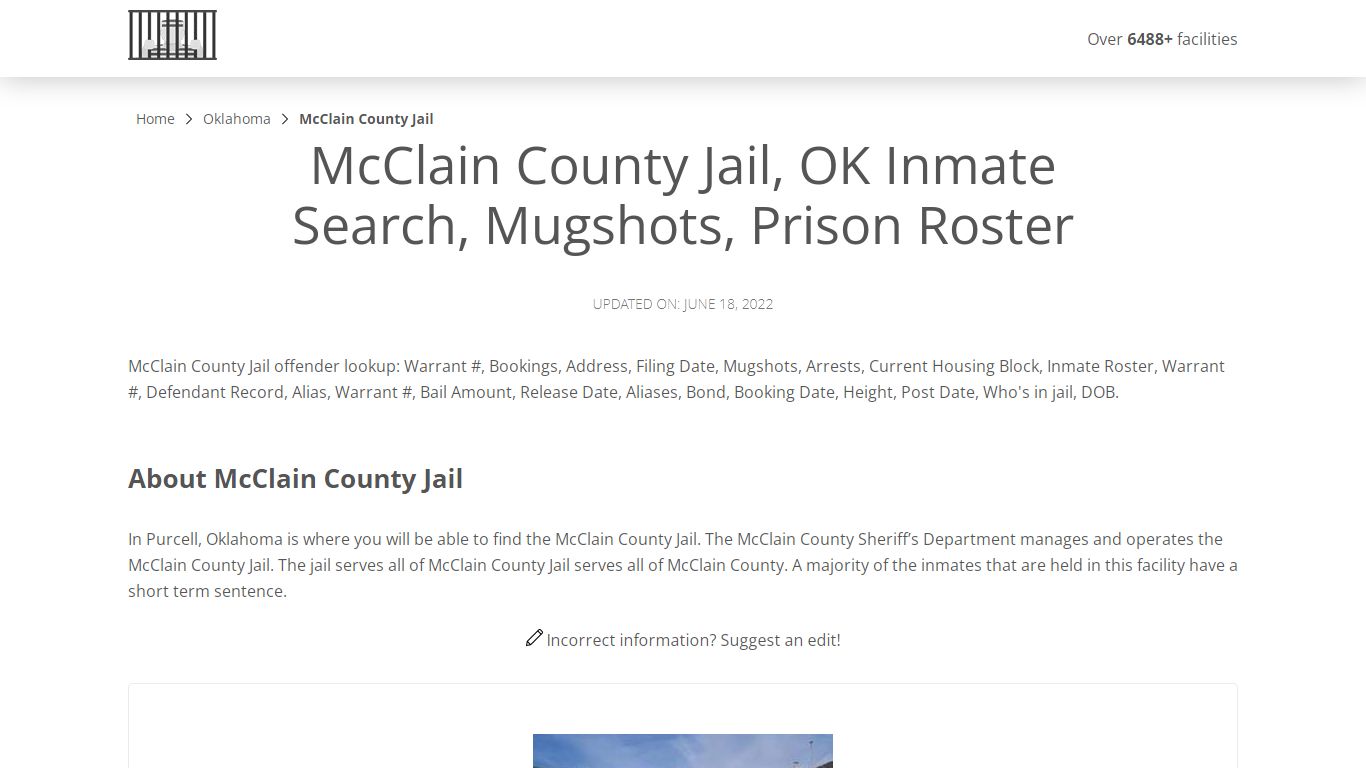 McClain County Jail, OK Inmate Search, Mugshots, Prison ...